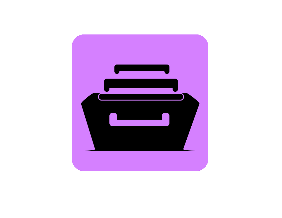 Icon showcasing documents in archive folders.
