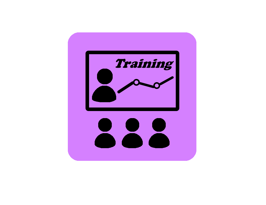 Icon showcasing trainee training others.